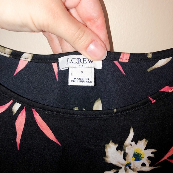 J Crew Factory Floral Print Midi Slip Dress with Side Slit - Picture 6 of 7